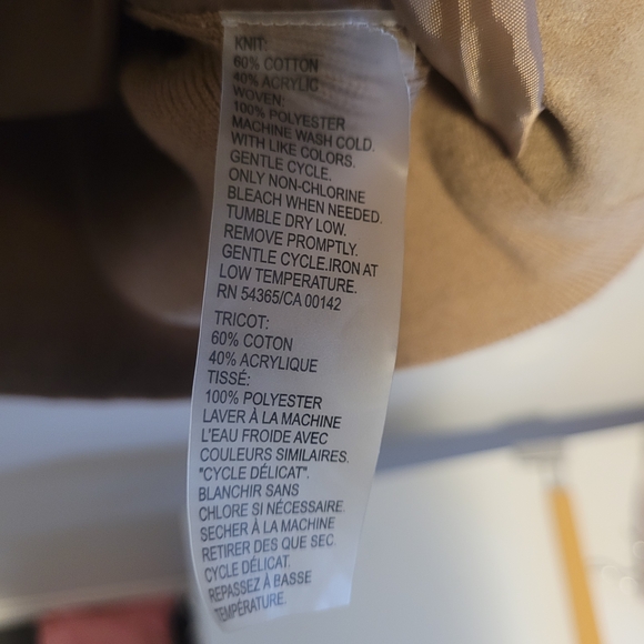 Allison Daley Petite Tan Faux Suede Zip Jacket Perforated Lightweight - Picture 7 of 10